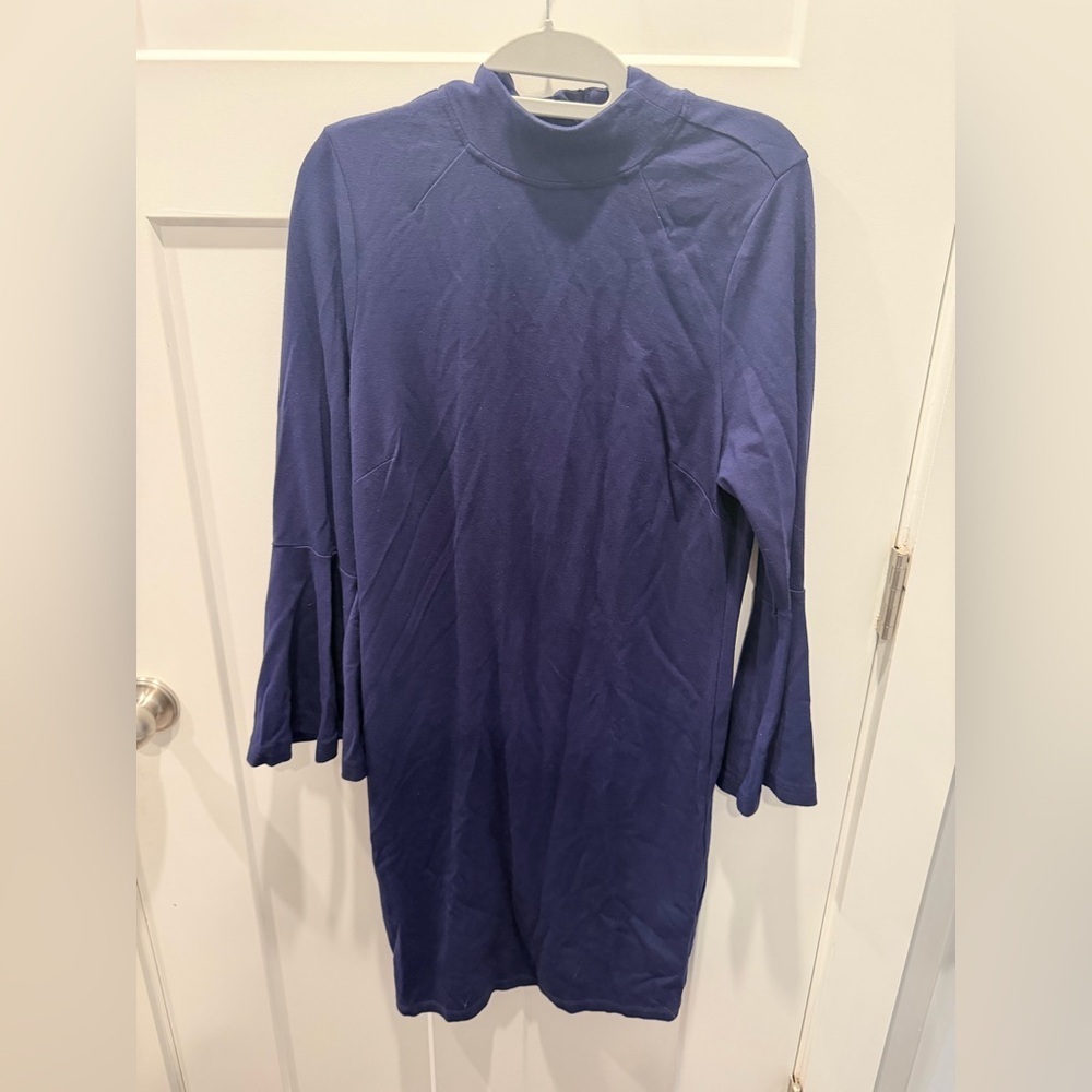 Venus Women’s Navy Blue Mock Neck Long Sleeve Dress Size XL